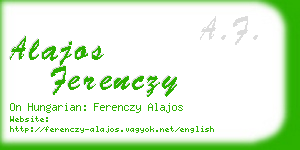 alajos ferenczy business card